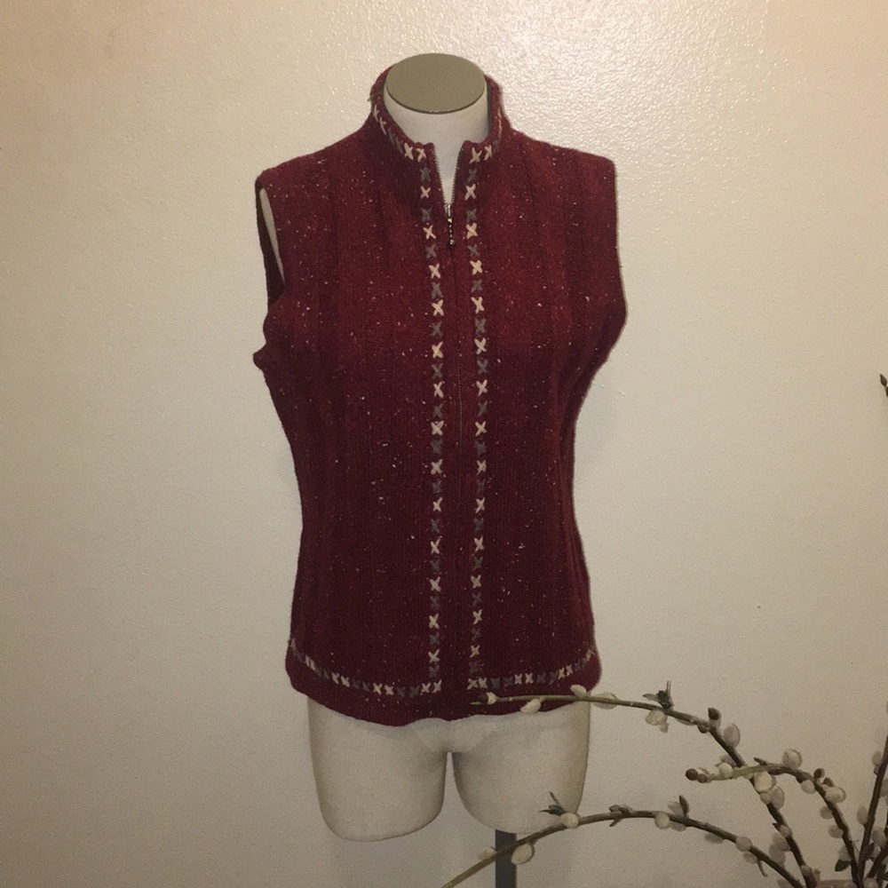 Woolrich Ruby Heather Sleeveless Wool Vest
